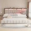 Merax: Sofá cama tapizado de 90x200 cm con cama extraíble, Vista previa de la imagen del producto 3
