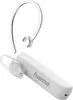 A white mono Bluetooth headset and a clear ear hook are shown against a white background. Voir les images du produit