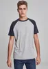 Urban Classics - RAGLAN Contrast T-Shirt grau / navy - XXL Podgląd zdjęcia produktu 1