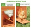 PawHut Hühnerstall 113,5x67,5x95,5 cm Hühnerhaus aus Holz Produktbild-Vorschau 9