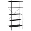 vidaXL Scaffale a 5 ripiani Nero 80x40x163 cm Anteprima dell’immagine prodotto 1