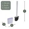 Klobürste Silikon weiß 4x Set Wandmontage Silikon Produktbild-Vorschau 2