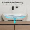HOROW 46x33 cm Oval Aufsatzwaschbecken Keramik Waschale Produktbild-Vorschau 5