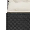 vidaXL Gartensofa mit Tisch und Kissen Halbrund Schwarz Produktbild-Vorschau 5