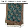Szal Pashmina - Dwustronny wzór paisley - Zielony Podgląd zdjęcia produktu 3