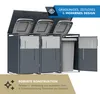 Westmann Tonus 3 Metall Mülltonnenbox 3er 3x240 L Anthrazit Produktbild-Vorschau 3