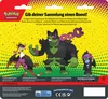 The back of a Pokemon trading card game product packaging featuring three Pokemon characters and promotional text. Produktbild-Vorschau