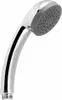 A chrome hand shower head with a gray spray plate, isolated on a white background. Anteprima dell’immagine prodotto