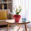 Navaris Erdbeer Vase rot - Deko Blumenvase für Fensterbank Produktbild-Vorschau 5