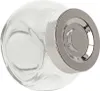 A clear glass jar with a silver lid, shown from a slightly angled perspective. Produktbild-Vorschau