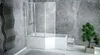 ECOLAM Duschbadewanne Set Badewanne + Glasabtrennung Produktbild-Vorschau 3