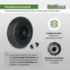 Schubkarrenrad 4.80 / 4.00-8 mit Achse Schutzkappen 200 Kg Produktbild-Vorschau 3