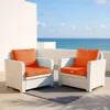 Coussins pour salon de jardin déhoussable 60x70cm Orange Voir les images du produit 2