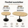 Uitschuifbare eettafel, 100/140 x 100 x 75 cm, ovale Productafbeelding-voorbeeld 7