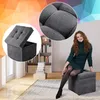 MG Design Polsterhocker Grau 45x45 cm - Stauraum 50L, bis Produktbild-Vorschau 3