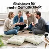 Sitzkissen Stuhlkissen Indoor & Outdoor 8er Set 42x42 cm - Produktbild-Vorschau 3