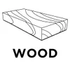 A line drawing of a block of wood with wood grain patterns, and the word 'WOOD' printed below it. Náhľad obrázku produktu