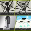 Faziango XXL Sonnenschirm Naturweiß mit LED-Beleuchtung – Produktbild-Vorschau 6
