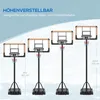 HOMCOM Basketballkorb Outdoor mit Ständer, 182-213 cm Produktbild-Vorschau 5