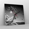Wanduhr - Quadrat - Glasuhr - Voll der Mond Baum - 30x30cm Produktbild-Vorschau 4
