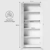 Armoire multi-usages blanche 74cm de largeur 180cm de Voir les images du produit 6
