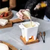 Elegancki zestaw do fondue mini z podgrzewaczem, biały Podgląd zdjęcia produktu 14