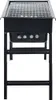 A black portable camping grill is shown from the front against a white background. Náhľad obrázku produktu