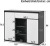 Scarpiera Fortuna Lai con 2 ante e 1 cassetto - Moderna in Anteprima dell’immagine prodotto 3