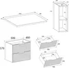 RODAN | Szafka Pod Umywalkę - Czarna - 80 cm - 2 Szuflady Podgląd zdjęcia produktu 5