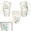 6x Holly Kaffeebecher 320ml Steingut-Tassen 6 Personen Produktbild-Vorschau 2