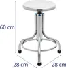 Edelstahl-Laborhocker, 45-60 cm, bis 150 kg Produktbild-Vorschau 5