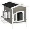 Kattenhuis D30-203, houten, buitenverblijf, met terras en Productafbeelding-voorbeeld 6