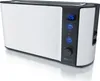 A white and black toaster with a digital display and control buttons. Produktbild-Vorschau