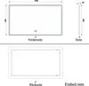 AICA LED Badspiegel 140x80cm Touch/Wandschalter Wandspiegel Produktbild-Vorschau 7