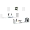 vidaXL Wandregale 3 Stk. Weiß 80x18x18 cm Holzwerkstoff Produktbild-Vorschau 3