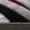 Tappeto di design con taglio sagomato Motivo a righe Grigio Anteprima dell’immagine prodotto 7