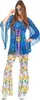 Hippie-Damenkostüm Flower-Power blau-bunt - M / L Produktbild-Vorschau 1