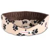 Katzenbett Hundebett Plüsch 54x46cm Beige-Braun Produktbild-Vorschau 2
