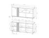 Furniture24 Sideboard Madis 3 türiger Kommode Artisan Eiche Produktbild-Vorschau 2
