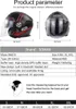 Motorradhelm 3/4 Elektrische Helemets Dual Visor Halbwand Produktbild-Vorschau 2