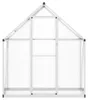 vidaXL Kas met funderingsframe, zilverkleurig, 169x58x195 Productafbeelding-voorbeeld 3