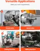 A collage of four images showcasing different applications of a chuck, with text overlays describing each application. Anteprima dell’immagine prodotto