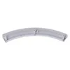 A white curved plastic appliance handle against a white background. Produktbild-Vorschau