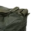 A close-up view of the strap and buckle mechanism on a green bag. Produktbild-Vorschau