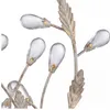 Wandlampe Floral "SURREY" Creme Gold Metall Glas 2-flammig Produktbild-Vorschau 4