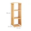Relaxdays Bambus Regal, abgerundetes Standregal, schmales Produktbild-Vorschau 4