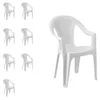 8x Outdoor Stapelstuhl Bistrostuhl Gartenstuhl Ischia Weiß Produktbild-Vorschau 4