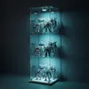 INONEFT Glasvitrine Standvitrine mit LED-Beleuchtung, Türen Produktbild-Vorschau 1