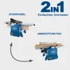 A split image showing a woodworking machine in two different configurations, with text indicating its dual functionality. Anteprima dell’immagine prodotto