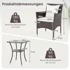 Set di mobili da giardino COSTWAY in polyrattan, mobili da Anteprima dell’immagine prodotto 3